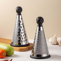 Multifunctionele groente- en kaasrasp van roestvrij staal, handmatig te bedienen, verticaal, driezijdig, aardappelrasp, kaasrasp