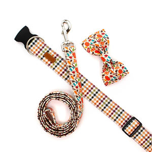 Venta al por mayor de tartán a cuadros de poliéster collar de perro ajustable hebilla de liberación rápida logotipo personalizado OEM ODM de fábrica - Product Image 2