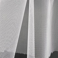 Tissu en maille de nylon 100% respirant et léger de 25 g/m², blanc, pour robes de soirée et robes à paillettes, tissu en tulle, tissu en dentelle