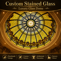 Paneles de Vidrio Decorativos Hechos a Mano, Vidrio Artístico Tiffany para Iglesia, Catedral, Domo, Puerta, Claraboya, Fabricante