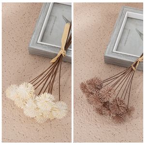 Bouquet de fleurs artificielles CallaFloral blanc laiteux et marron en plastique pour décoration intérieure, mariage, artisanat, style INS - Product Image 3