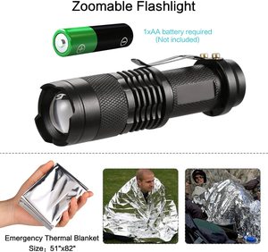 <span class=keywords><strong>Kit</strong></span> de Survie d'Urgence Populaire 14 Pièces : Équipement Tactique SOS pour l'Aventure, le Camping et les Voyages en Plein Air - Product Image 6