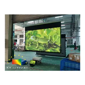 EC2 series Motorized projector screen alr grey screen tab tension with remote control for laser projector