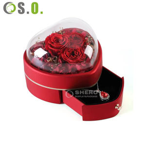 กล่องใส่แหวนรูปหัวใจขายดี กล่องใส่เครื่องประดับสุดหรูแบบกำหนดเอง กล่องใส่สร้อยข้อมือรูปหัวใจ ทำจากวัสดุกระดาษ - Product Image 3