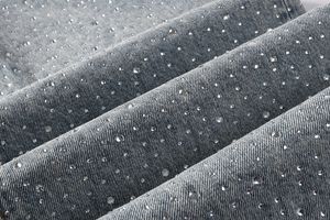 Pantalon en jean droit extensible à taille mi-haute, coupe décontractée, à motif croisé, jeans classique droit pour homme - Product Image 4