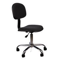 Chaise de bureau confortable, réglable, mobile, antistatique ESD, en acier noir + plastique PP, tailles personnalisées