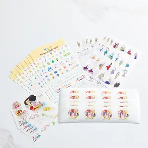 Custom Waterproof High Appearance Level Practical Printed Embossed Korean Stickers Kiss Cut Stickers