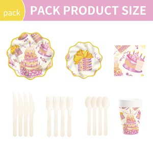 DAMAI - Juego de Platos, Vasos y Servilletas Desechables de Papel con Diseño de Feliz Cumpleaños, Personalizables, con Juego de Vajilla para Pastel, para Fiestas Infantiles - Product Image 6