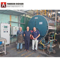Chaudière à vapeur horizontale automatique à tubes de flamme Yuanda Factory 4000 kg 4 tonnes au gaz naturel, diesel ou GPL pour l'industrie des nouilles