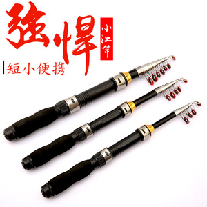 Mini canne à pêche télescopique 30 cm rétractable pour la pêche en mer, canne à pêche compacte et portable pour la pêche sur glace avec moulinet - Product Image 4