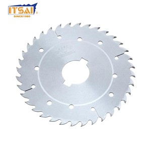 Hoja de sierra de dedos de carburo industrial de 210 mm y 4 dientes para procesamiento de espigas de madera gruesa a alta velocidad - Product Image 1