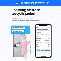 Serrure de porte intelligente à empreinte digitale biométrique étanche avec application TTlock Tuya