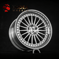 Jantes en alliage forgé sur mesure en 2 pièces pour véhicules JDM Toyota Nissan Honda, tuning rétro, lèvre brossée et polie pour BMW Mercedes Audi