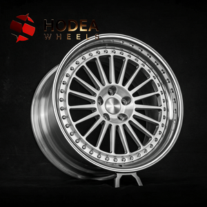 Rines de Aleación Forjados Personalizados de 2 Piezas para Vehículos JDM Toyota Nissan Honda Retro Tuning, Borde Pulido y Cepillado para BMW <span class=keywords><strong>Mercedes</strong></span> Audi - Product Image 1