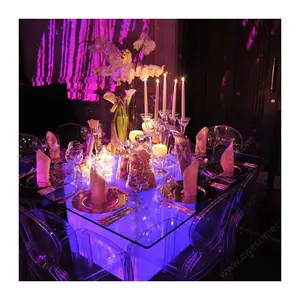 <span class=keywords><strong>PlexiGlass</strong></span> Top Led tavoli Corporation eventi <span class=keywords><strong>tavolo</strong></span> <span class=keywords><strong>da</strong></span> pranzo bagliore - Product Image 1
