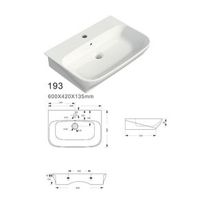 Lavabo de Cerámica Blanco con Logotipo Personalizado de Último Diseño para Proyectos Hoteleros - Product Image 3