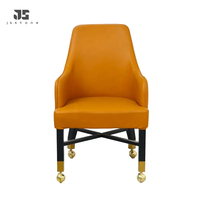 Chaise de casino de haute qualité Chaise Baccarat avec accoudoirs et roues pivotantes pour Casino Bar Hotel