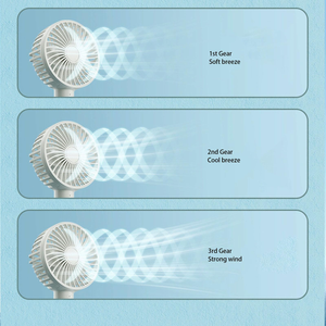 Ventilateur portable promotionnel pour étudiants, mini-ventilateur USB à longue autonomie avec support et logo personnalisé - Product Image 5