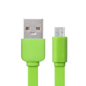 2021ใหม่ขายร้อนชาร์จไมโคร Usb วันที่สายโลหะที่มีสีสันความเร็วสูงสาย Usb แบน