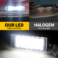 Canbus LED numéro de plaque d'immatriculation pour Renault Megane 3 Clio Laguna 2 Megane 3 Twingo Master Vel satiné // 8200480127