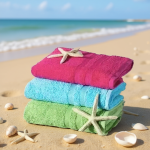 Paquete de toallas de baño tejidas de color sólido Italia Primavera Spring Fresh para uso doméstico de adultos - Product Image 2