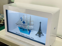 Écran holographique transparent intelligent YINGTOUCH de 55 pouces, vitrine interactive commerciale sur pied pour les centres commerciaux