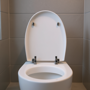 Asiento de inodoro para Pozzi Ginori Fast Rimfree Shape 4, blanco, con bisagras en forma de C - Product Image 3