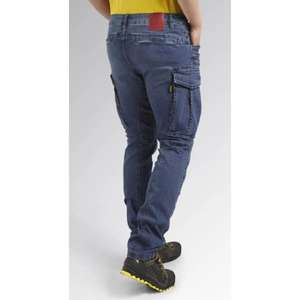 DIADORA UTILITY-702,177651-C9513/36 Denim cargo ligero lavado a la piedra, azul elástico/verde-PANTALÓN DE TRABAJO EAN 8032521547421 - Product Image 3