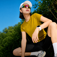 Camiseta de Lana Merino para Mujer, Secado Rápido, Absorbe la Humedad, Manga Corta, para Senderismo, Running y Deportes al Aire Libre