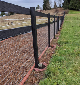 Puerta para Caballos con Recubrimiento en Polvo, Panel de Cerca Metálica de Doble Barra con Malla Soldada para Equitación - Product Image 4
