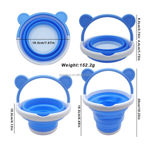 LASIVE TOYS Seau pliable non toxique <span class=keywords><strong>à</strong></span> bords lisses, moules de <span class=keywords><strong>bac</strong></span> <span class=keywords><strong>à</strong></span> <span class=keywords><strong>sable</strong></span> durables, matériau sûr, ensemble complet, jouets de plage mignons - Product Image 4