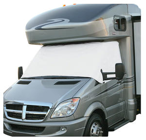 Cubierta Plegable para Parabrisas Delantero de Autocaravana, de <span class=keywords><strong>Vinilo</strong></span> Blanco, con Recortes para Espejos, Resistente al Agua y la Nieve - Product Image 1