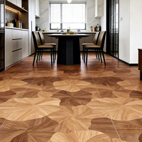 Carreaux de céramique à motif de feuilles de style vintage français 600x1200mm pour sols intérieurs - pour salons, salles à manger. Prix avantageux.