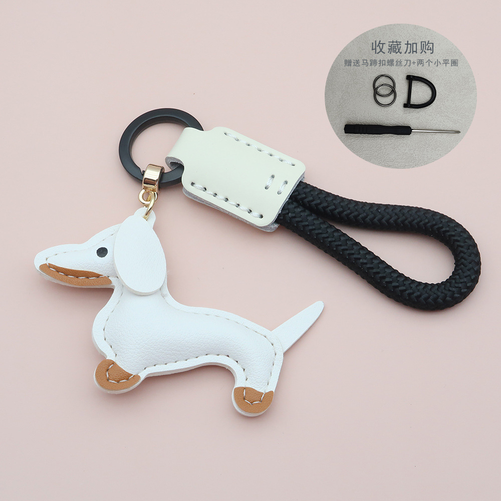 white puppy (comes with 2 small flat rings + d buckle)