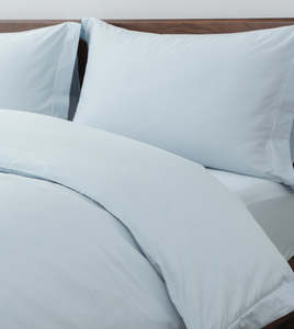 Parure de lit en soie magique luxueuse et soyeuse 1300 fils, bleu uni, avec drap-housse à poches profondes de 14 pouces pour 7A - Product Image 4