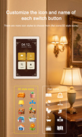 Interrupteur mural intelligent tactile plein écran haut de gamme Tuya Wifi Zigbee 1/2/3/4 voies, commande vocale Alexa Google Home