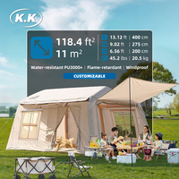 Kawagebo Kamp (KK) 13' X 9' Tiup 11 ㎡   Tenda Camping dengan Skylight Kain Oxford Rumah Glamping Udara