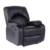 Fauteuil inclinable électrique moderne avec massage, canapé extensible pour home cinéma, structure en bois, cuir synthétique pour salon
