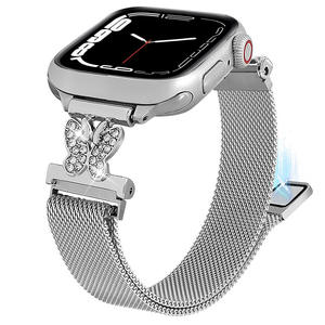 Bracelet magnétique en acier inoxydable respirant de luxe pour montre Iwatch45678/SE Série Tailles 38/42 - Product Image 2
