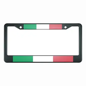 Italian Flag Background License Plate Frame Metal License Plate Cover Front Plates Frames