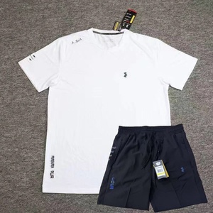 T-shirt sportif à manches courtes en soie glacée pour hommes, coupe ajustée, séchage rapide, évacuation de l'humidité, respirant, haute élasticité, été T55 - Product Image 4