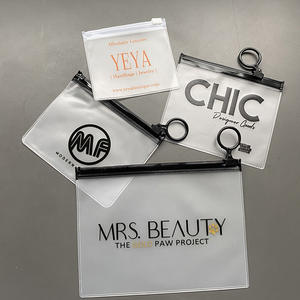 Wins Flying カスタムロゴ入り ジュエリーパッケージングプラスチックバッグ、<span class=keywords><strong>PVC</strong></span>クリアつや消しジュエリーポーチ、大きなイヤリング用小型ジッパーバッグ - Product Image 2