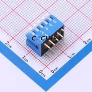 SMQP-05B-TP DIP Switch Switch ( Type: Piano Key )( Number of Switch Sections: 5 )( Lead Spacing: 2.54mm ) - Product Image 1