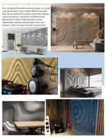 Diseño de Ilusión Óptica 3D, Colores Disponibles, Instalación Sencilla, Fieltro PET Acústico y Estético para Cualquier Decoración de Interiores