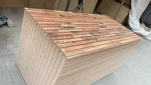 לוח תצוגה קיר סלאטוול מלמין מחורץ 4*8 רגל 18 מ\\\"מ בהתאמה אישית סיטונאי של HiKUYA לשימוש פנימי - Product Image 3