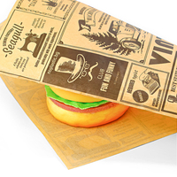 Papier ciré PE sulfurisé personnalisé une face pour sandwiches burger emballage biscuits gâteaux bonbons pizza écologique recyclable