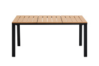 Table basse rectangulaire moderne en plastique pour l'extérieur, table basse de jardin imperméable pour le jardin
