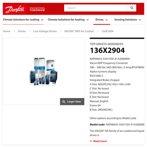 Inversor Vacon 1.5kw Serie NXS/P/NXI/NXA/NXN Controladores de frecuencia variable para aplicaciones Industrias petroquímicas del petróleo - Product Image 2
