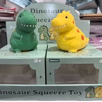 Grand jouet souple en TPR Dinosaure Simulation Raisin Banane Pêche à Rebond Lent Anti-Stress