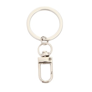 Zinc Alloy U-Shaped Snap Hook + 30mm Key Ring – Rotating Anti-Tangle Keychain Accessory for DIY Crafts & <b>Bag</b> <b>Charms</b> - Product Image 2
